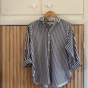 Chico's Monochrome Striped Women’s Shirt size 10/Medium